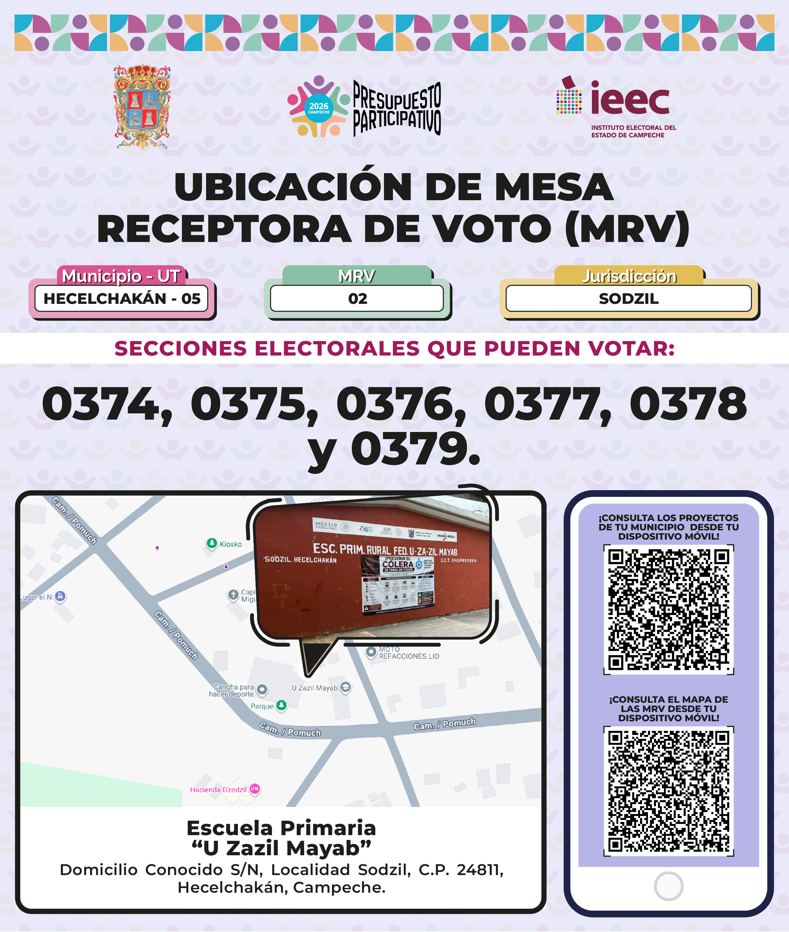 Ubicación de Mesas Hecelchakán 2